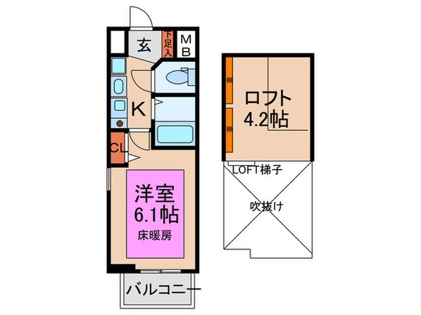 ｴｽﾃﾑｺｰﾄ三宮EASTﾎﾟﾙﾄﾏｰﾚ（913）の物件間取画像